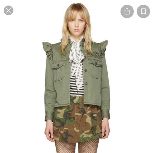 Marc Jacobs Ruffled Shoulder Military Jacket - Picture 10 of 11